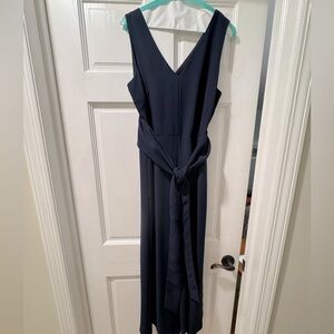 Cropped JCrew jumpsuit, crepe material with wrap sash waist, in great condition